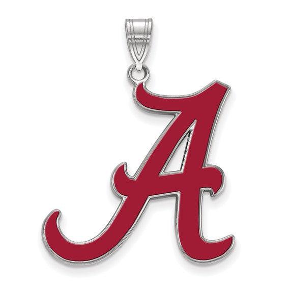 Silver University of Alabama Enameled Pendant