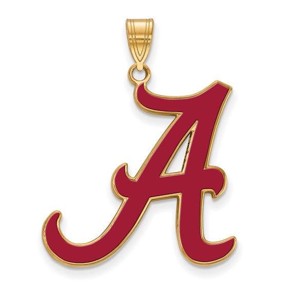 Silver Gold-plated University of Alabama Enameled Pendant