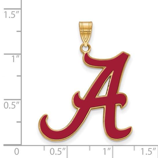 Silver Gold-plated University of Alabama Enameled Pendant