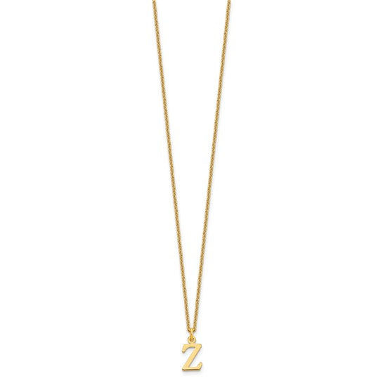 Gold Letter Z Initial Necklace