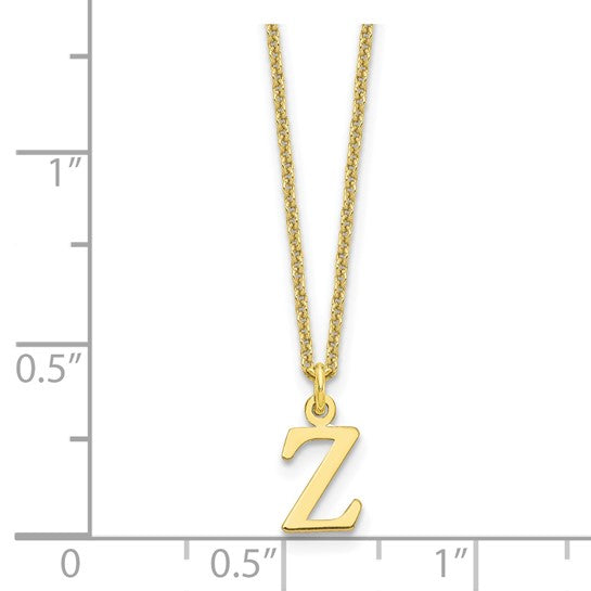 Gold Letter Z Initial Necklace