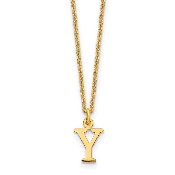 Gold Letter Y Necklace