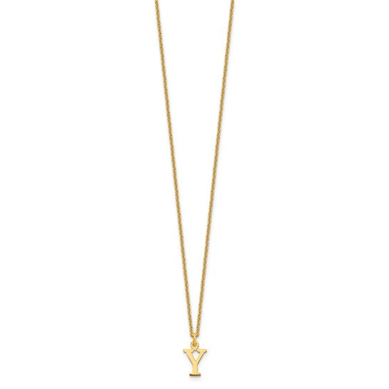 Gold Letter Y Necklace