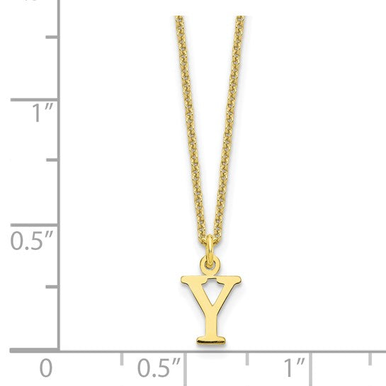 Gold Letter Y Necklace