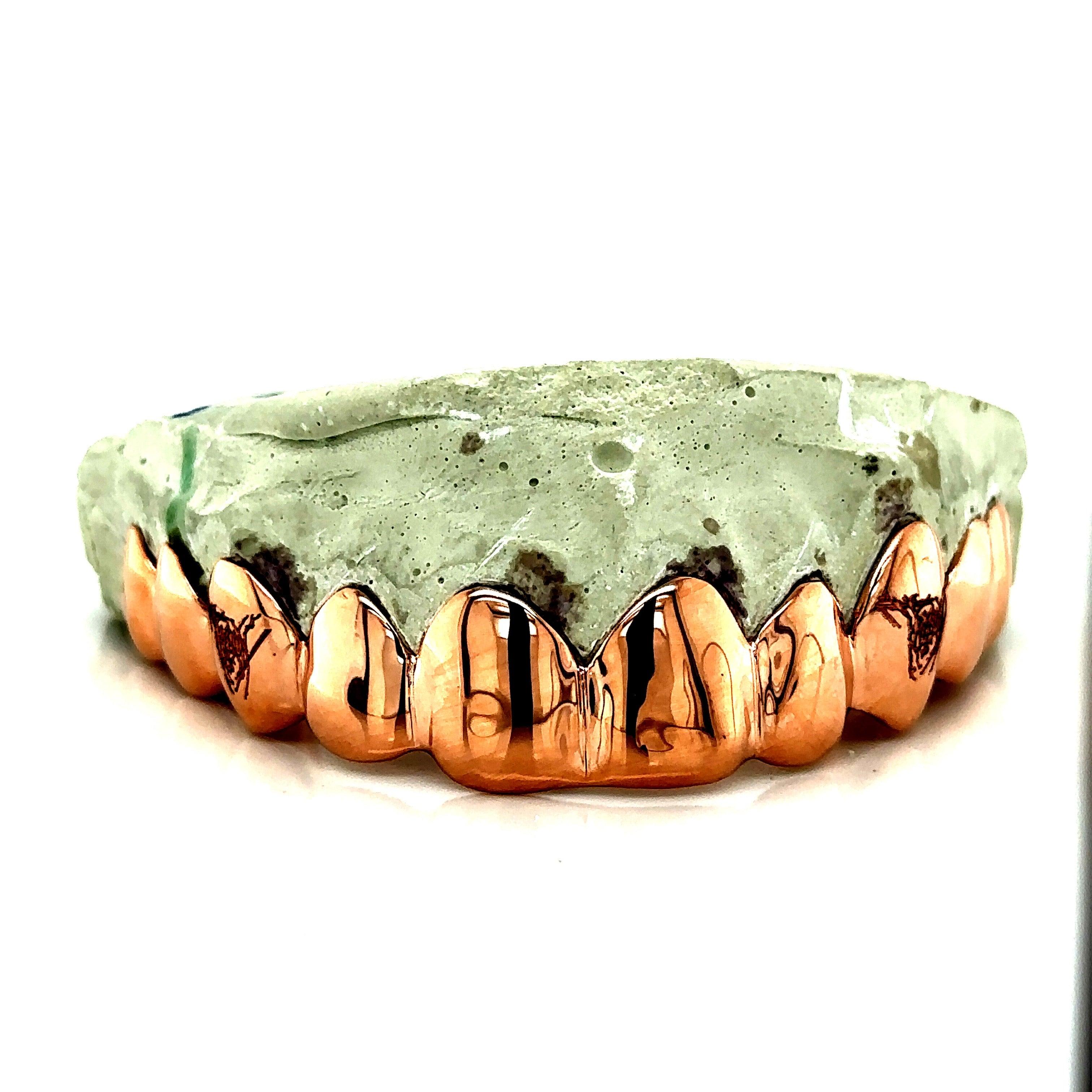 10pc Rose Gold Engraved Top Grillz
