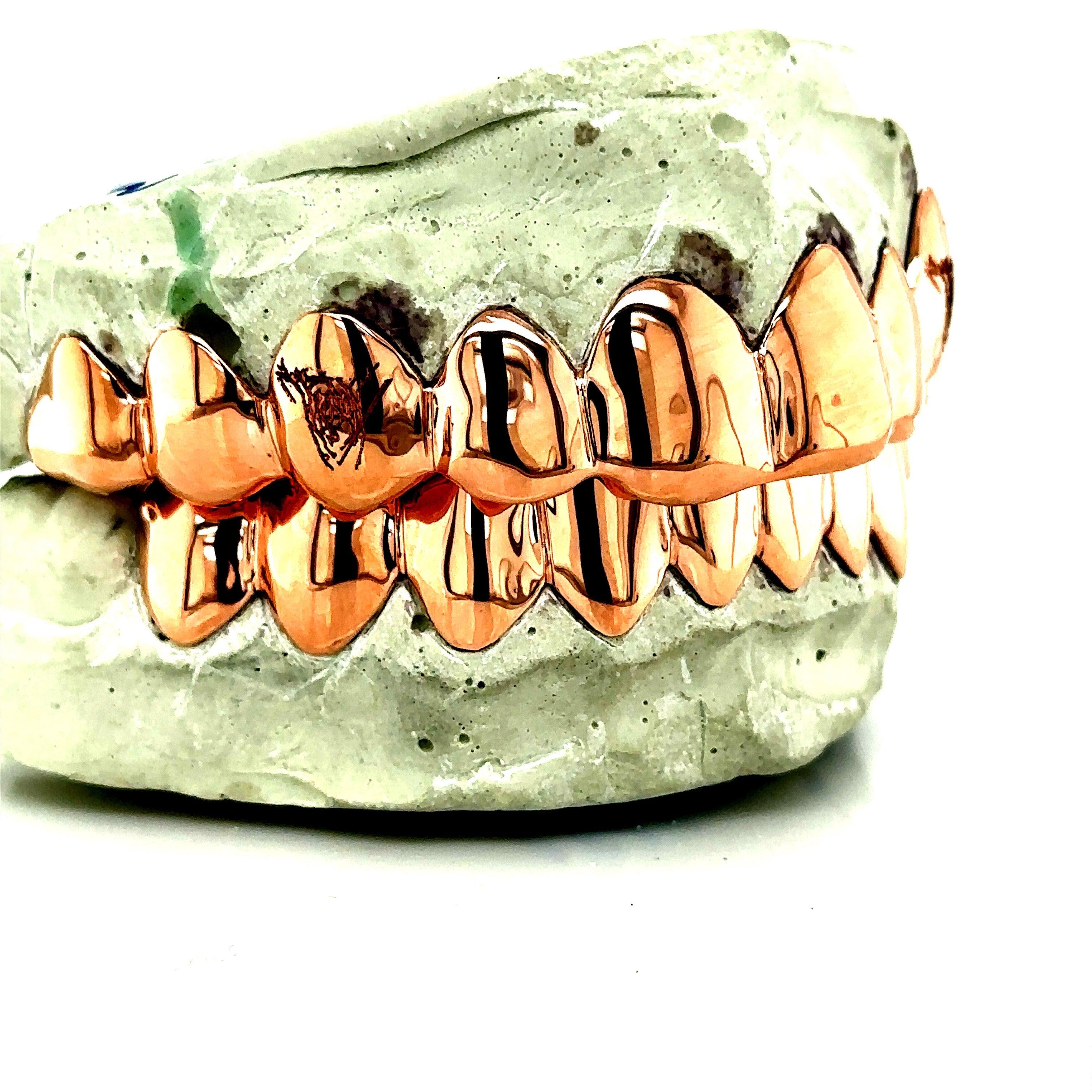 20pc Rose Gold Engraved Grillz