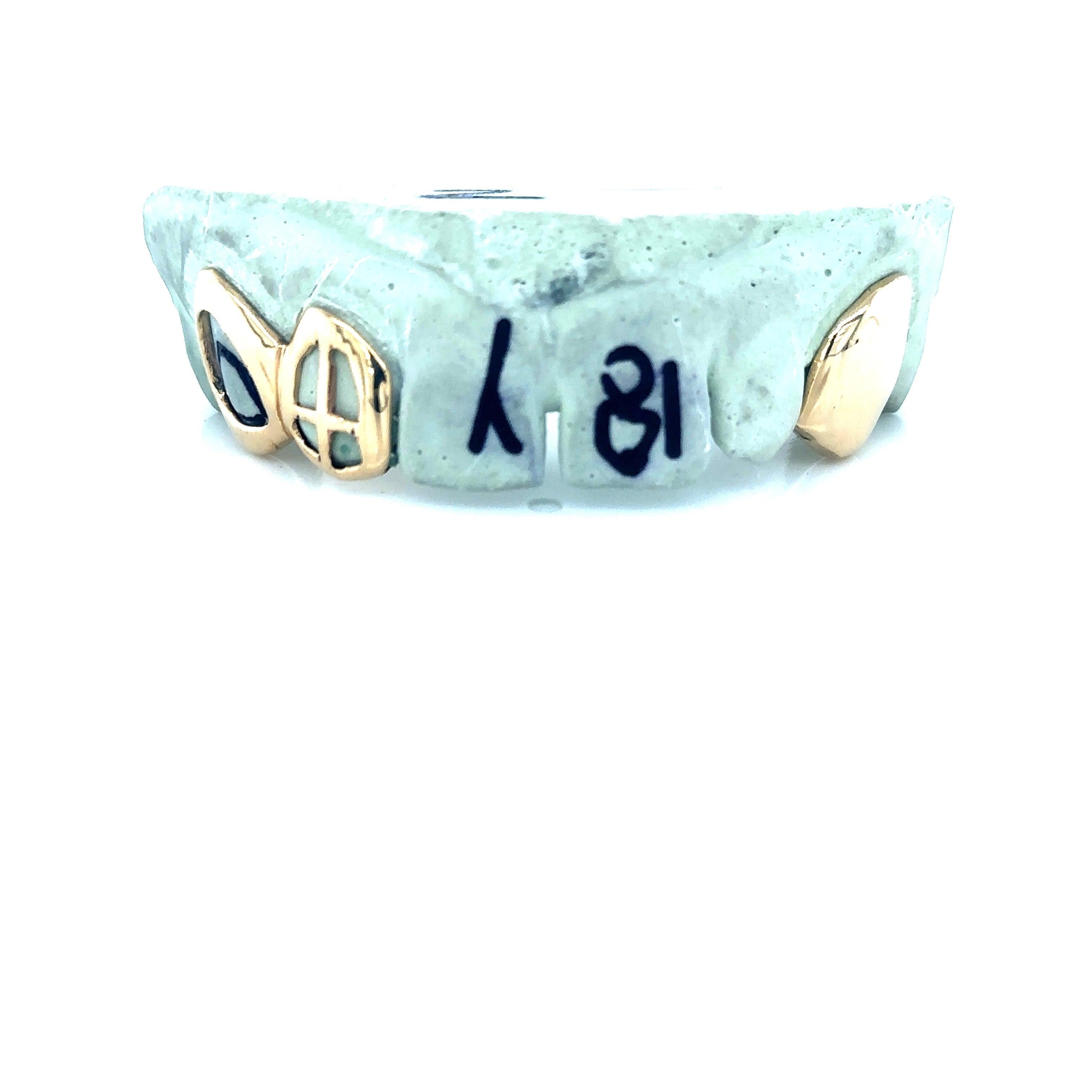 3pc Gold Open Face Top Grillz