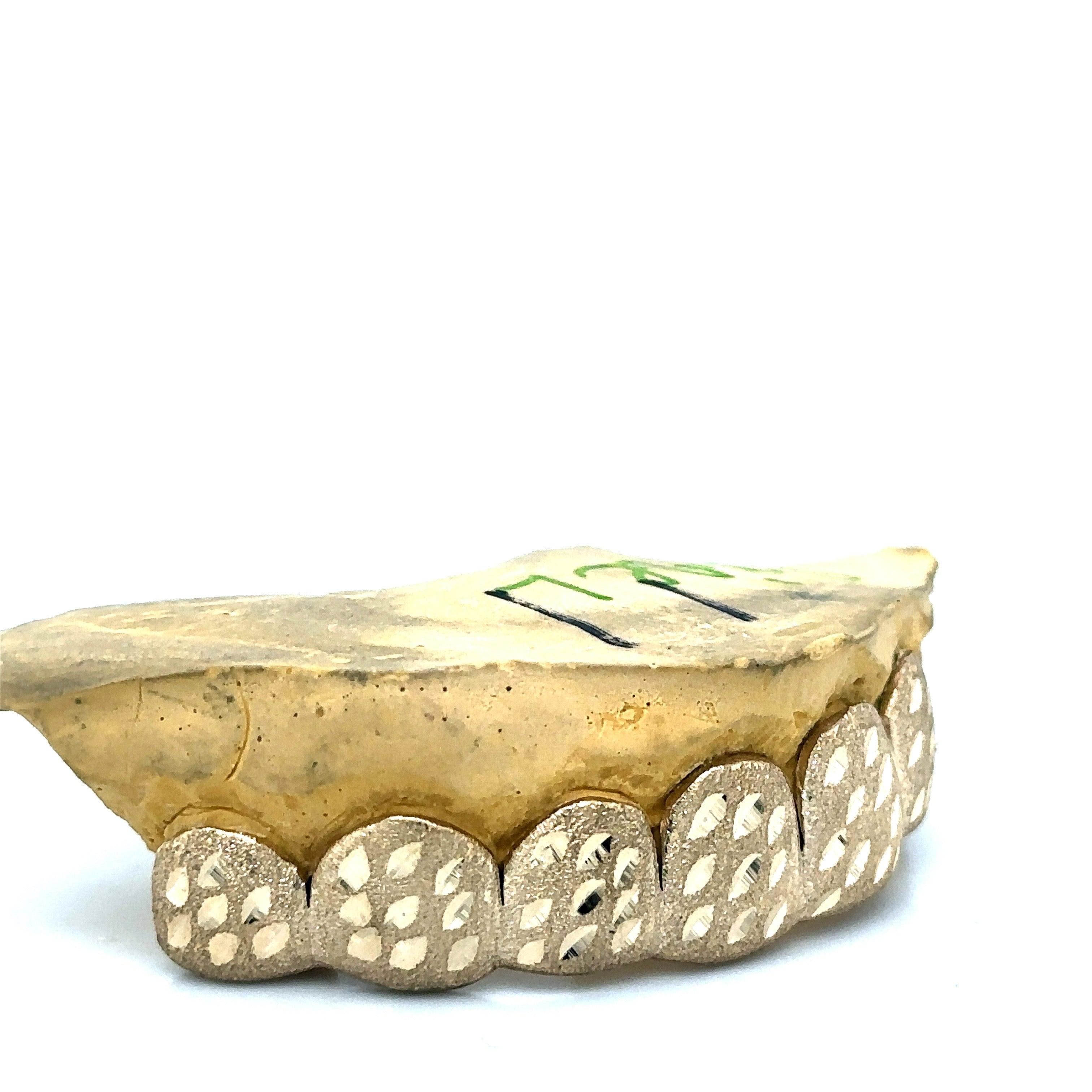 8pc Gold Raindrop Cut Top Grillz