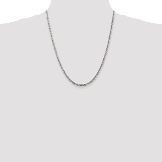 Sterling Silver 3.0mm Solid Rope Chain
