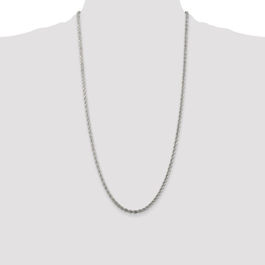 Sterling Silver 3.0mm Solid Rope Chain