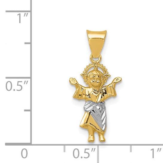 14k Diamond Cut Baby Jesus Pendant