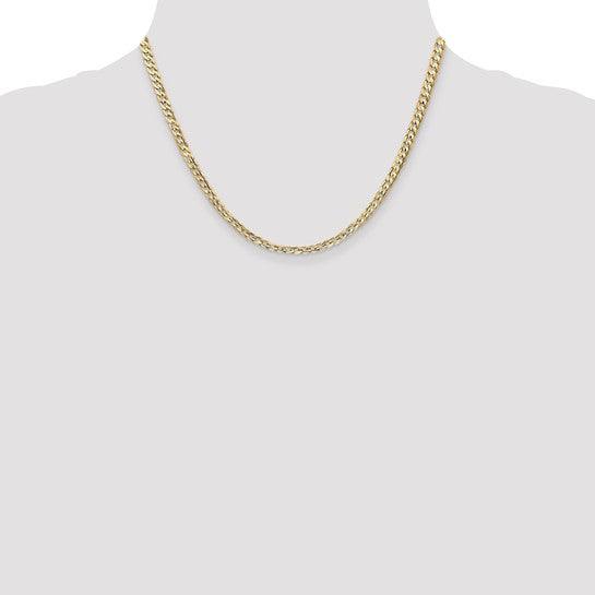 14k 3.8mm Concave Curb Chain
