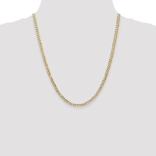 14k 3.8mm Concave Curb Chain