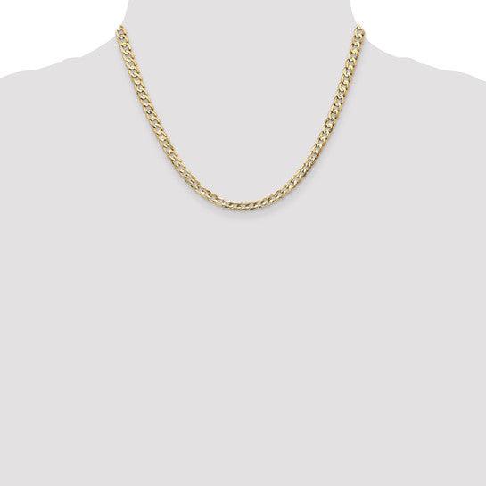 14k 4.5mm Open Concave Curb Chain