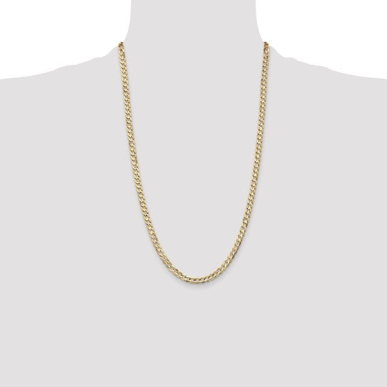 14k 4.5mm Open Concave Curb Chain