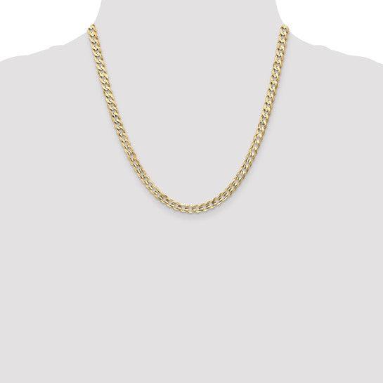 14k 5.25mm Open Concave Curb Chain