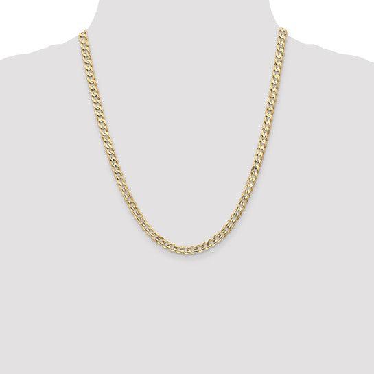 14k 5.25mm Open Concave Curb Chain