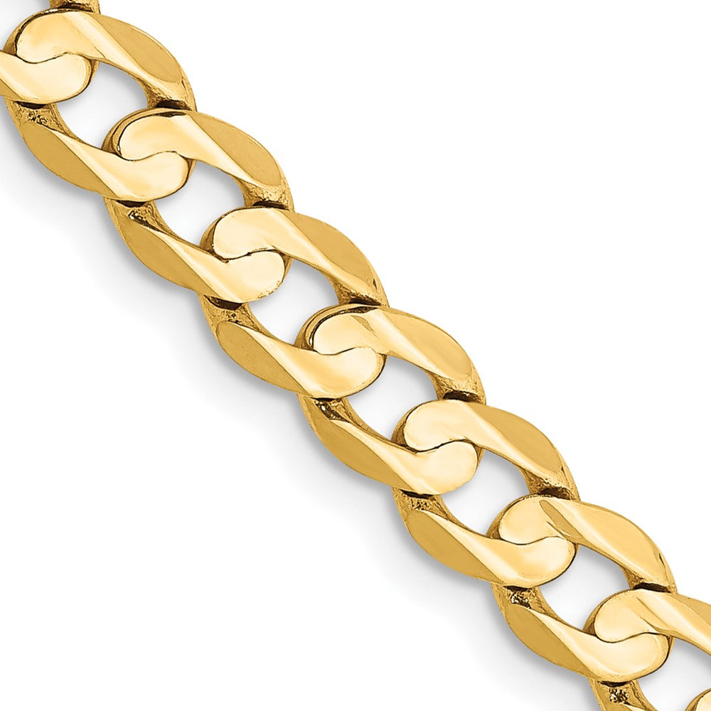 14K Yellow Gold Open Concave Curb Chain — 5.25 mm