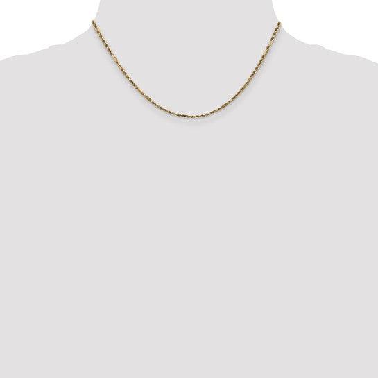 14k 2.25mm Milano Rope Chain