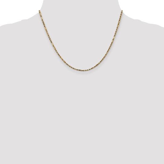 14k 2.25mm Milano Rope Chain