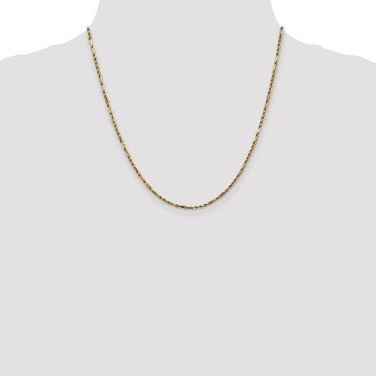 14k 2.25mm Milano Rope Chain
