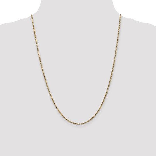 14k 2.25mm Milano Rope Chain