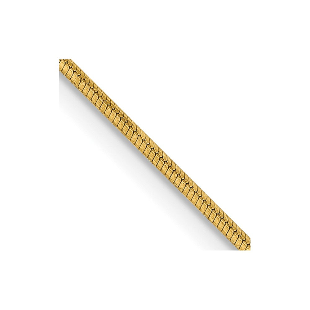 14K Yellow Gold Octagonal Snake Chain — 0.8 mm