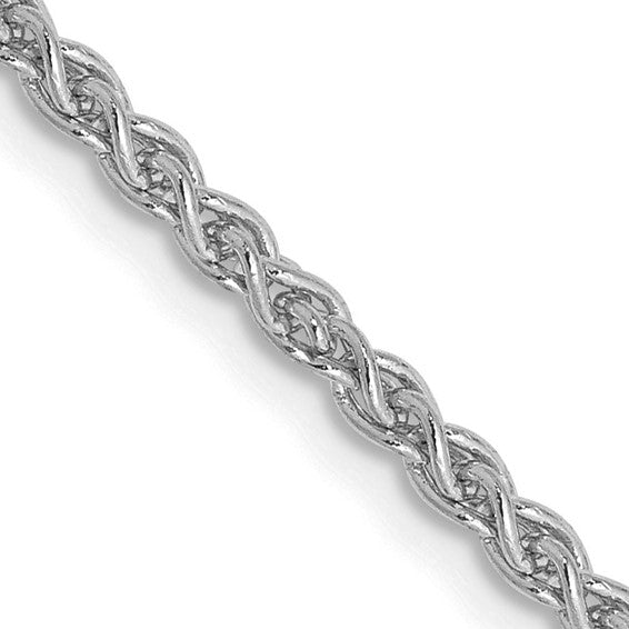 14k White Gold 2.1mm Spiga Chain