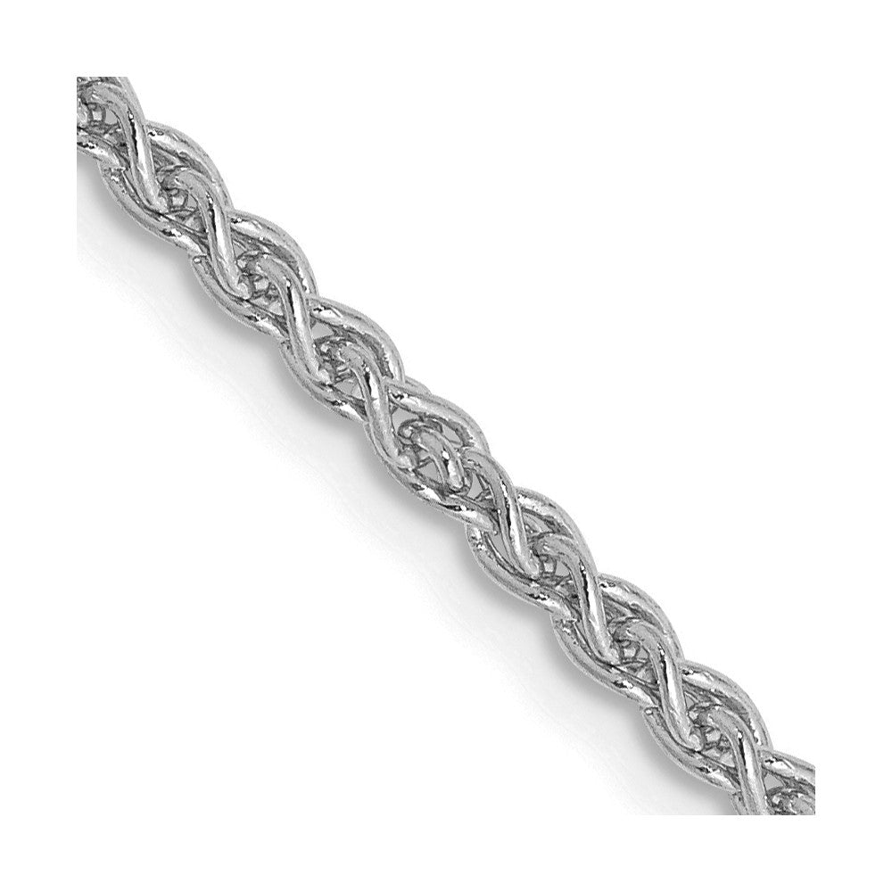 14K White Gold Solid Polished Spiga Chain — 2.1 mm