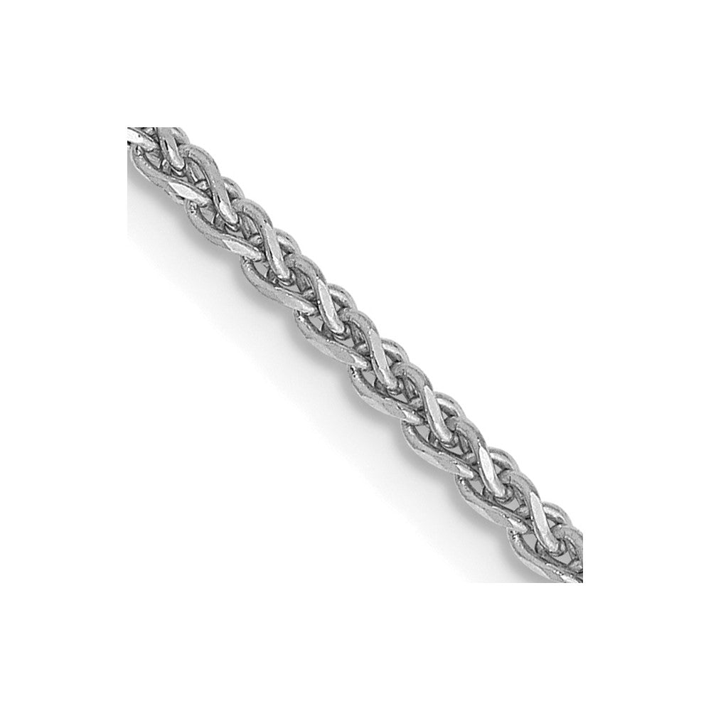 14K White Gold Solid Diamond-Cut Spiga Chain — 1.7 mm