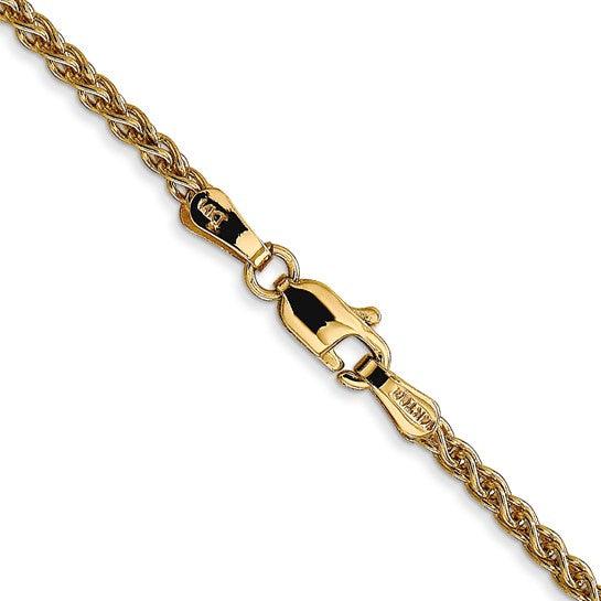 14k 2.00mm 14 Inch Spiga Chain