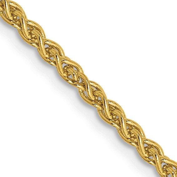 14k 2.00mm 14 Inch Spiga Chain