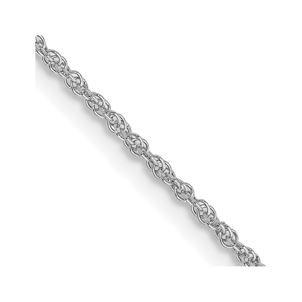 14K White Gold Baby Rope Chain — 1.1 mm