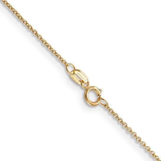 14k 0.9mm Cable Chain