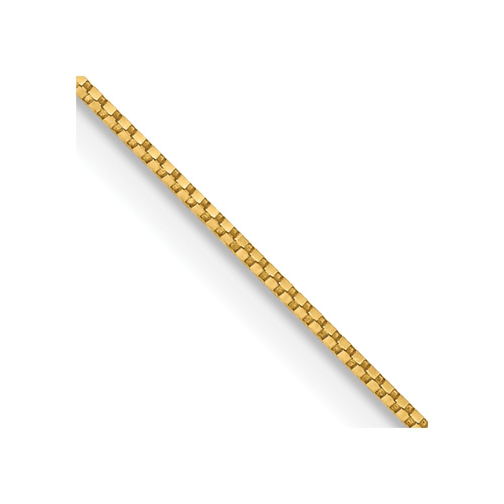 14K Yellow Gold Box Chain — 0.7 mm
