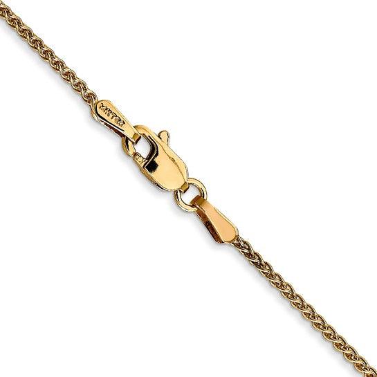 14k 1.25mm 14 Inch Spiga Chain