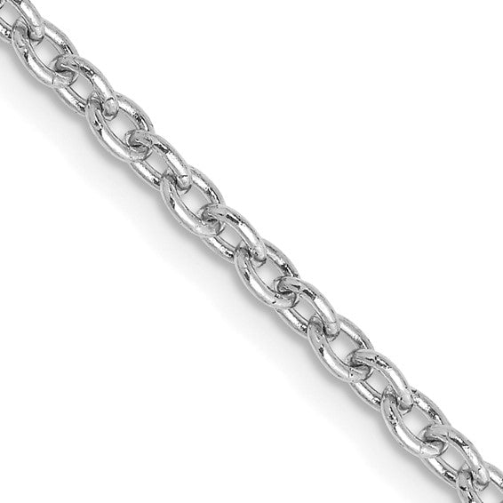 14k White Gold 2.40mm Cable Chain