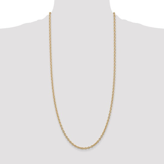 14k 3.2mm Cable Chain