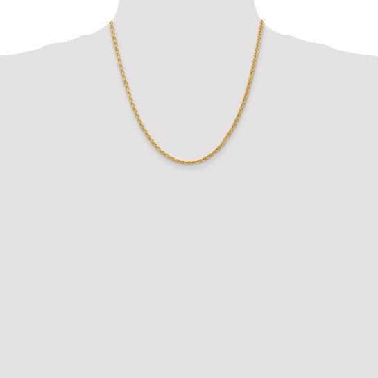 14k 3mm Parisian Wheat Chain