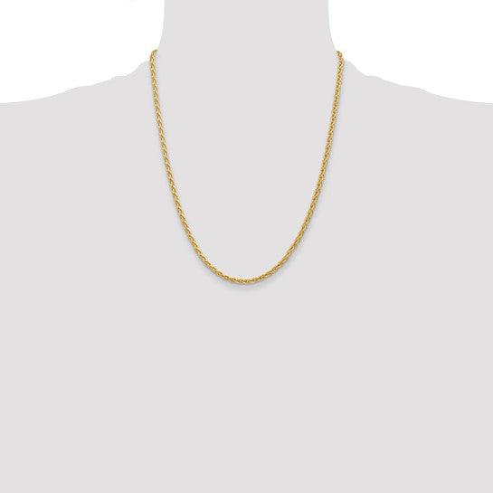 14k 3mm Parisian Wheat Chain