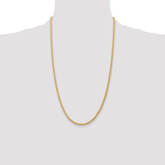 14k 3mm Parisian Wheat Chain