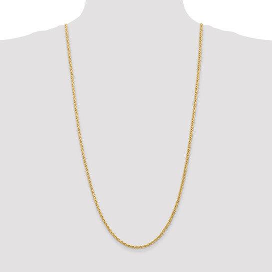 14k 3mm Parisian Wheat Chain