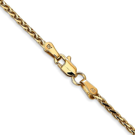 14k 1.9mm Diamond-Cut Parisian Wheat Chain