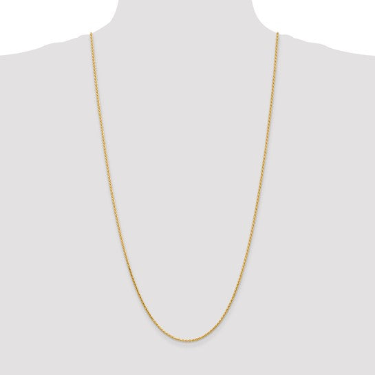 14k 1.9mm Diamond-Cut Parisian Wheat Chain