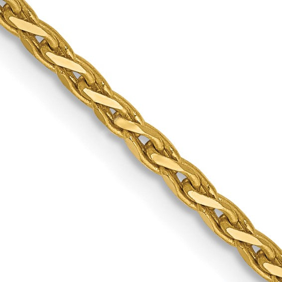 14k 1.9mm Diamond-Cut Parisian Wheat Chain