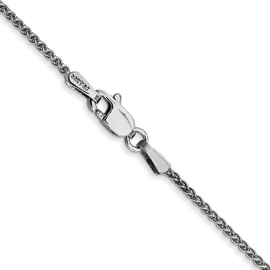 14k White Gold 1.25mm Spiga Chain