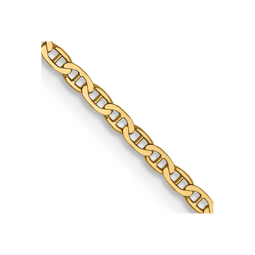 14K Yellow Gold Anchor Link Chain — 1.5 mm