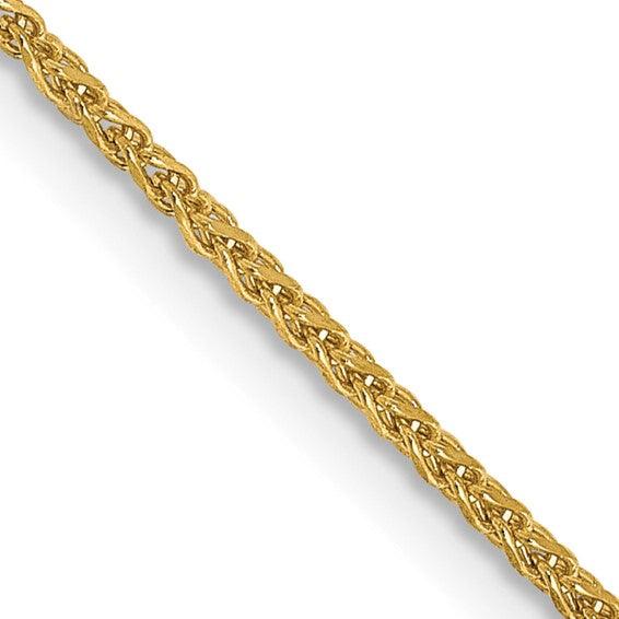 14k 1.2mm Diamond Cut 14 Inch Spiga Chain