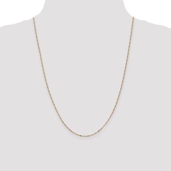 14k 1.25mm Flat Figaro Chain