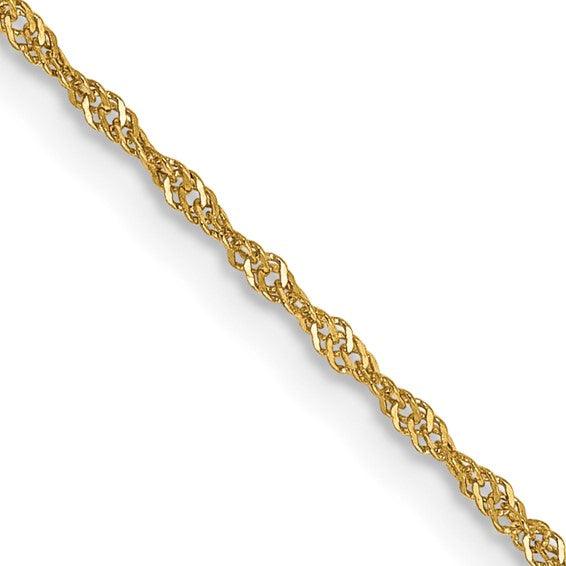 14k 1.10mm Singapore Chain